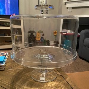 Crate & Barrel Footed Cake Stand with Dome